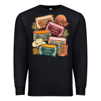 Black customized country cassette tapes Premium Sweatshirt - MaliasSmallBusiness