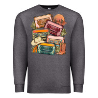 Charcoal Heather customized country cassette tapes Premium Sweatshirt - MaliasSmallBusiness