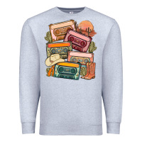 Heather Grey customized country cassette tapes Premium Sweatshirt - MaliasSmallBusiness