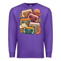 Purple customized country cassette tapes Premium Sweatshirt - MaliasSmallBusiness