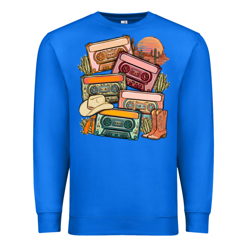 Customized Country Cassette Tapes Premium Sweatshirt by MaliasSmallBusiness | Teevron