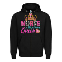Black nurse a title just above queen Zipper Hoodie - BundleAndBundleShop