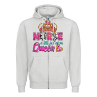 Dove Grey nurse a title just above queen Zipper Hoodie - BundleAndBundleShop