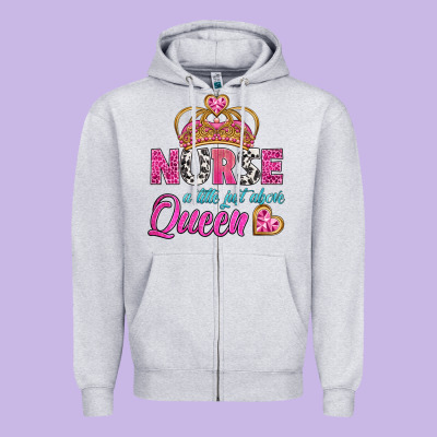 Nurse A Title Just Above Queen Zipper Hoodie Designed By Bundleandbundleshop