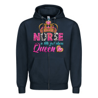 Navy nurse a title just above queen Zipper Hoodie - BundleAndBundleShop