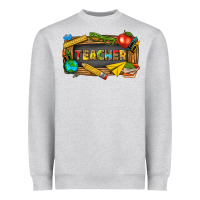Heather Grey teacher Heavyweight Sweatshirt - texasbilliewilder