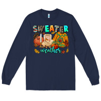 Navy pumpkın Spıce Long Sleeve Tee - AdoDesignShop