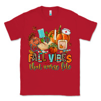 Red fall vibes and that nurse life Classic Tee - AdoDesignShop