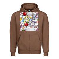 Chestnut music class seamless pattern Zipper Hoodie - BundleAndBundleShop