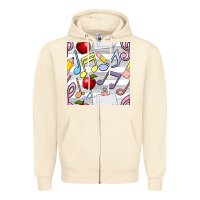 Sandshell music class seamless pattern Zipper Hoodie - BundleAndBundleShop