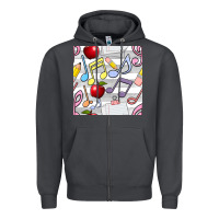 Smoke music class seamless pattern Zipper Hoodie - BundleAndBundleShop