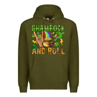 Army Green Shamrock and roll Premium Hoodie - BundleAndBundleShop