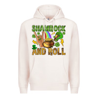 Pale Pink Shamrock and roll Premium Hoodie - BundleAndBundleShop