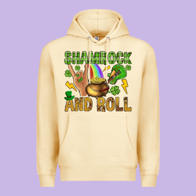 Shamrock And Roll Premium Hoodie Designed By Bundleandbundleshop
