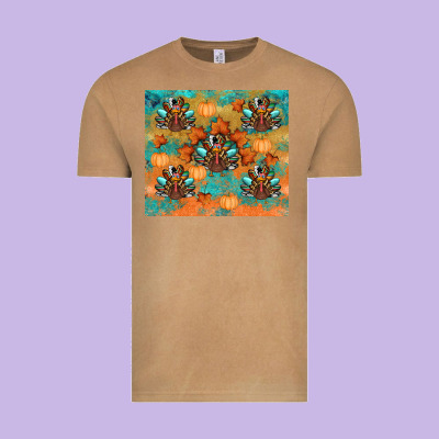 Thanksgiving Turkey Fall Vintage Tee Designed By Ranaportraitstore