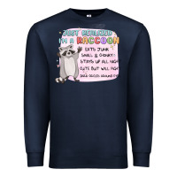 Navy just realized im a raccoon Premium Sweatshirt - MaliasSmallBusiness