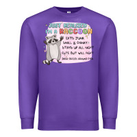 Purple just realized im a raccoon Premium Sweatshirt - MaliasSmallBusiness