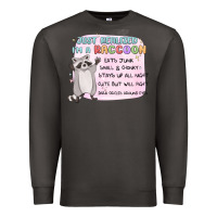 Smoke just realized im a raccoon Premium Sweatshirt - MaliasSmallBusiness