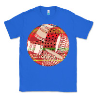True Royal african fabric pattern round earrings 2 Classic Tee - BundleAndBundleShop