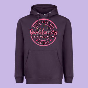 Dumbfuckery To Minimum Heavyweight Hoodie Designed By Maliassmallbusiness