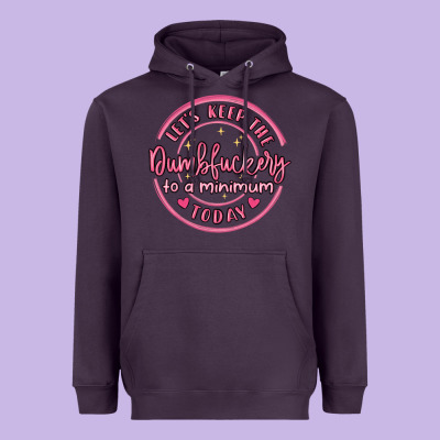 Dumbfuckery To Minimum Heavyweight Hoodie Designed By Maliassmallbusiness