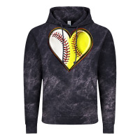 Cloud Black baseball and softball heart Vintage Hoodie - texasbilliewilder