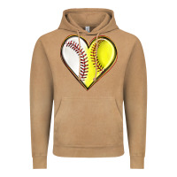 Vintage Camel baseball and softball heart Vintage Hoodie - texasbilliewilder