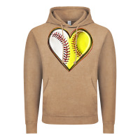 Vintage Coffee baseball and softball heart Vintage Hoodie - texasbilliewilder