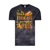 Cloud Black thick thighs and pumpkin pies Vintage Tee - Zillion Design Studio