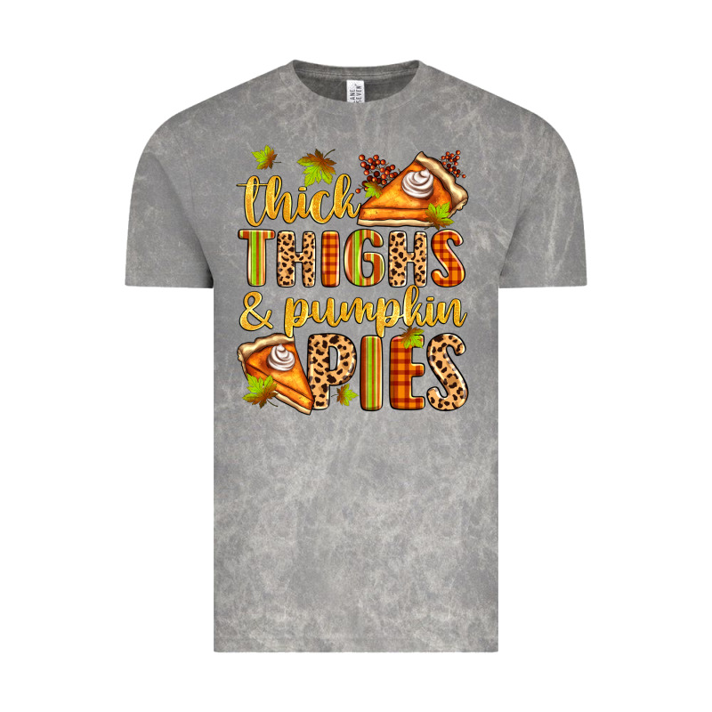 Thick Thighs And Pumpkin Pies Vintage Tee by Zillion Design Studio | Teevron