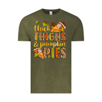 Vintage Olive thick thighs and pumpkin pies Vintage Tee - Zillion Design Studio