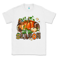 White fall and american football tis the season Classic Tee - AdoDesignShop