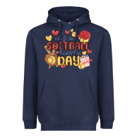 Navy it's a softball kinda day Heavyweight Hoodie - MaliasSmallBusiness