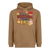 Toasted Coconut it's a softball kinda day Heavyweight Hoodie - MaliasSmallBusiness
