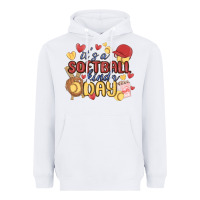 White it's a softball kinda day Heavyweight Hoodie - MaliasSmallBusiness