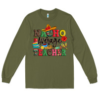 Army Green nacho average teacher Long Sleeve Tee - JahusDesignShop