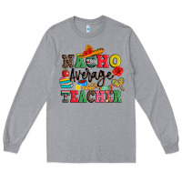 Heather Grey nacho average teacher Long Sleeve Tee - JahusDesignShop