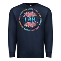 Navy i am inspiration Premium Sweatshirt - MaliasSmallBusiness
