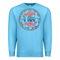 Ocean Blue i am inspiration Premium Sweatshirt - MaliasSmallBusiness
