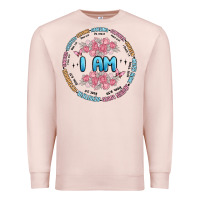 Pale Pink i am inspiration Premium Sweatshirt - MaliasSmallBusiness