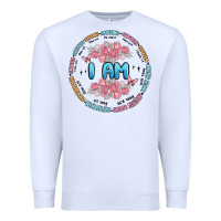 White i am inspiration Premium Sweatshirt - MaliasSmallBusiness