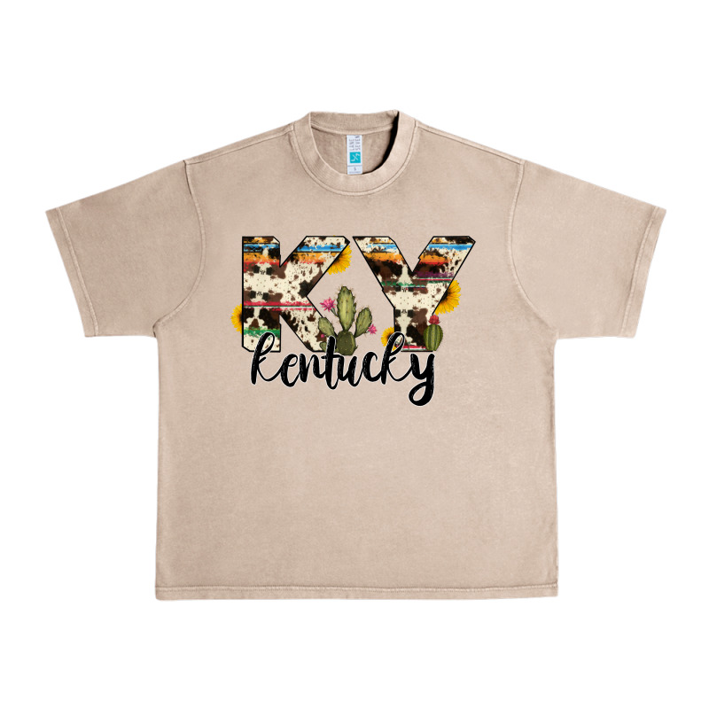 Kentucky State Cowhide Serape Cactus Urban Heavy Tee by RanaPortraitStore | Teevron
