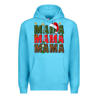 Ocean Blue Christmas Mama Premium Hoodie - BundleAndBundleShop