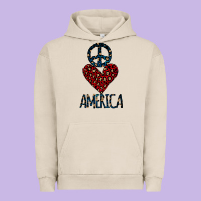 Peace Love America Urban Hoodie Designed By Bettercallsaul
