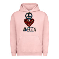 Pigment Salmon Peace Love America Urban Hoodie - Bettercallsaul