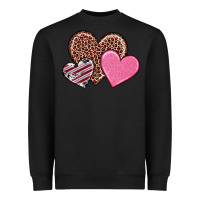 Black valentine's day hearts Heavyweight Sweatshirt - RanaPortraitStore