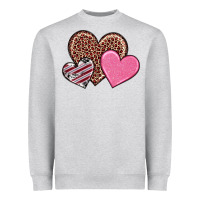 Heather Grey valentine's day hearts Heavyweight Sweatshirt - RanaPortraitStore