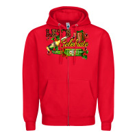 Red let`s celebrate with beer bottles Zipper Hoodie - AdoDesignShop