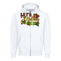White let`s celebrate with beer bottles Zipper Hoodie - AdoDesignShop