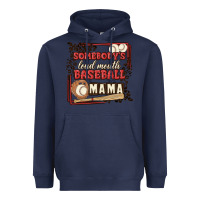Navy somebody's loud mouth baseball mama Heavyweight Hoodie - MaliasSmallBusiness